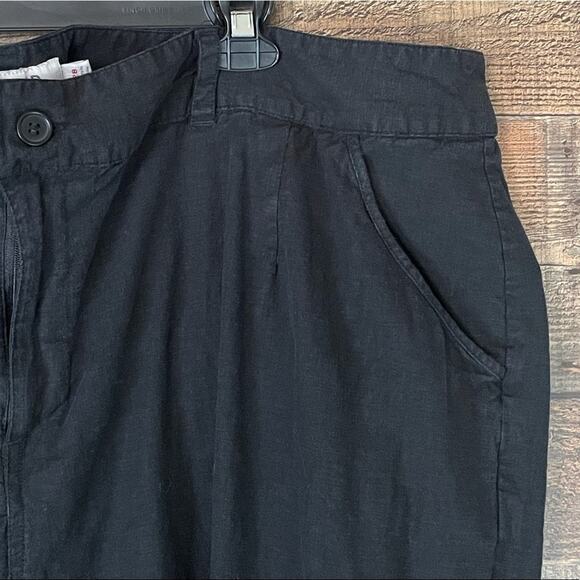 Torrid Linen High Waist Wide Leg Pants Solid Black Size 28 - Picture 3 of 9